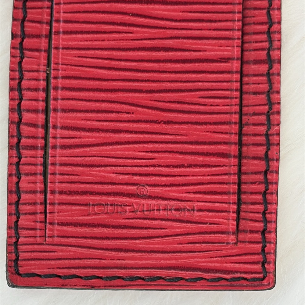 Louis Vuitton Red Epi Luggage Tag & Poignet - Picture 5 of 8